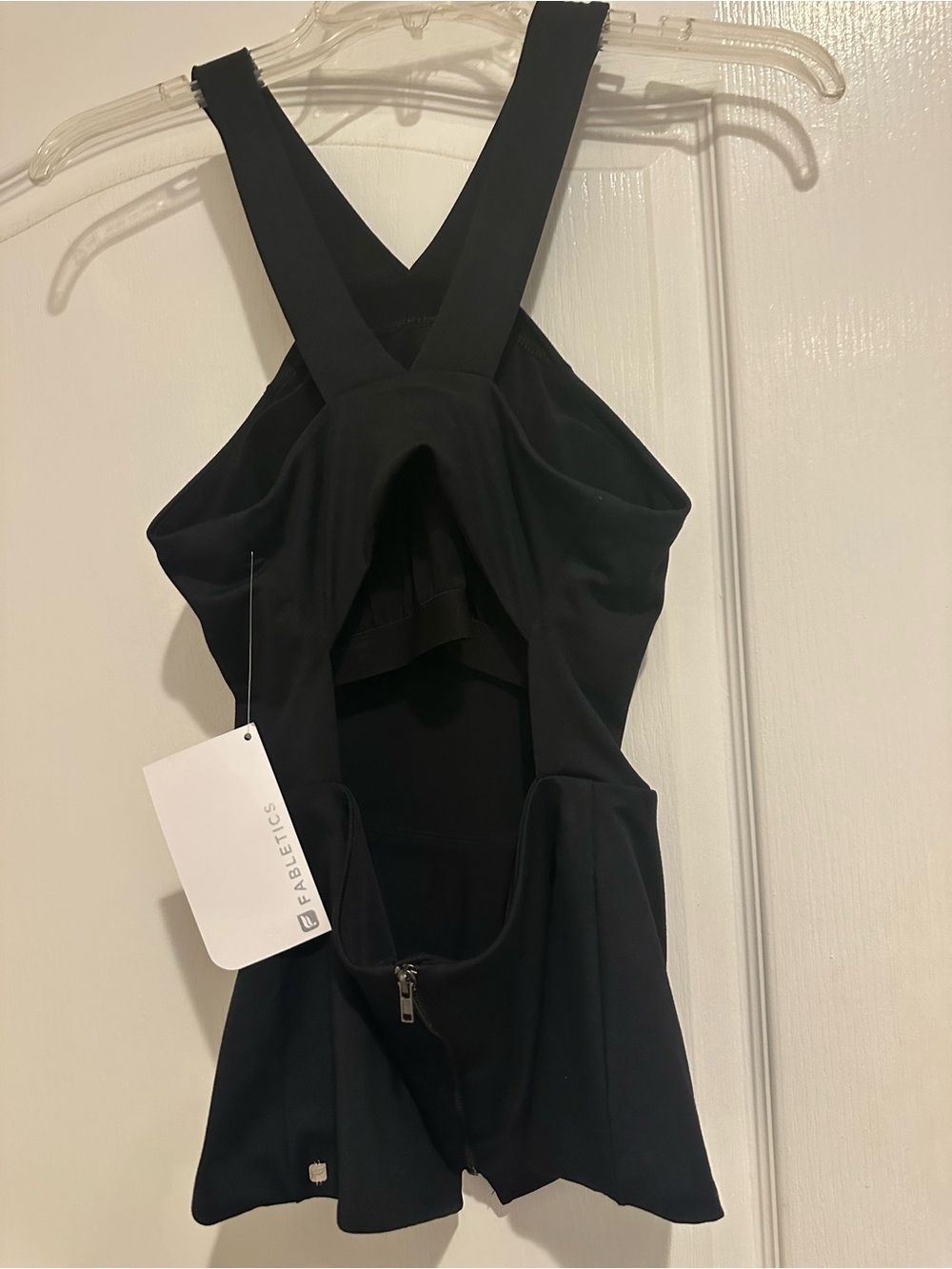 Fabletics Irene Peplum Tank in Black